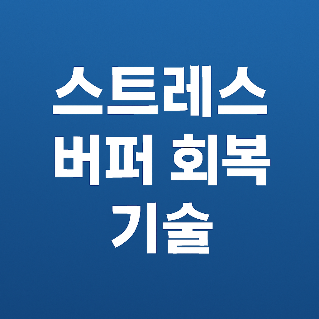 스트레스 버퍼 회복 기술