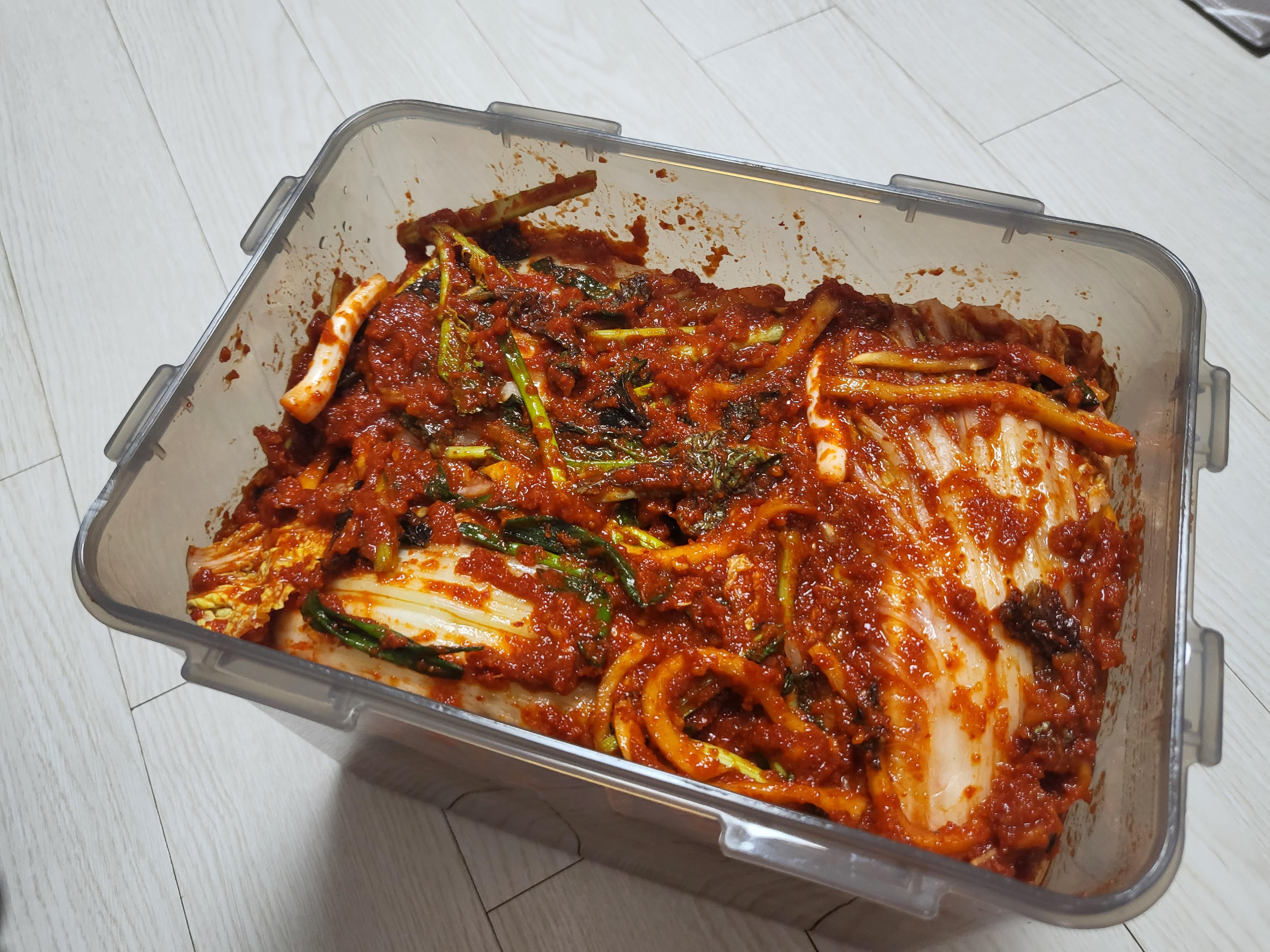 완성된 김장김치