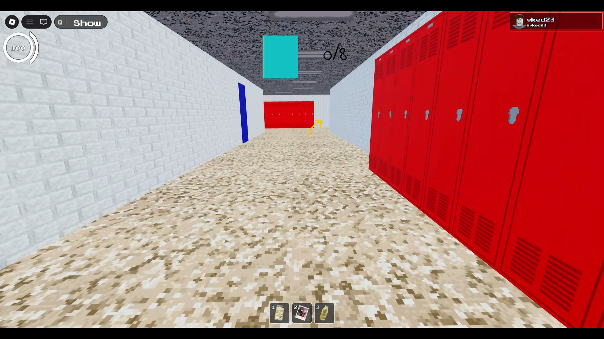 로블록스 백룸 리댁티드 더 베이직 스쿨 오른쪽 복도 이동 경로 (Roblox Backrooms Redacted Basic School Path)