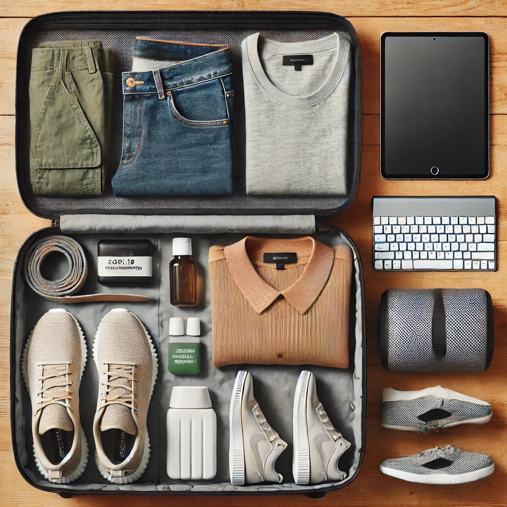 1주일 여행을 위한 기내용 캐리어 구성