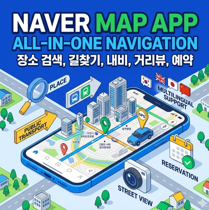 네이버지도 앱 다운로드 설치 및 이용방법