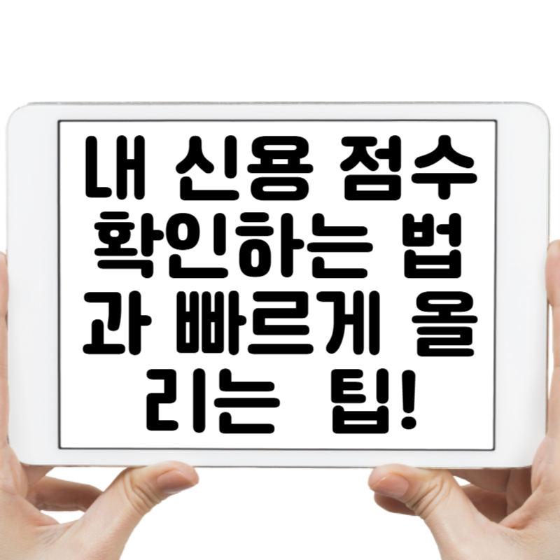 내 신용 점수 확인하는 법과 빠르게 올리는 4가지 팁