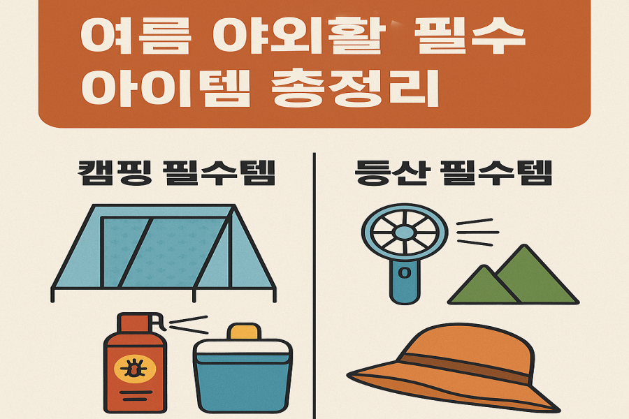 여름 캠핑 필수 아이템