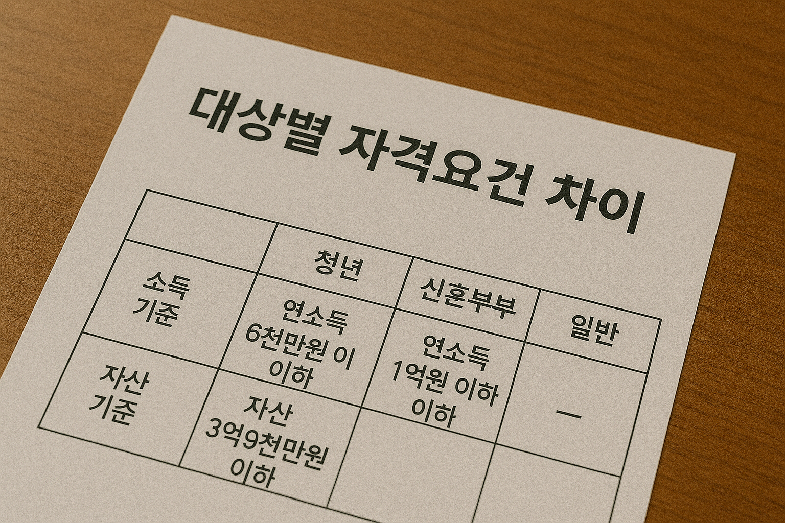 전세대출 가능한 은행별 비교 (신혼부부 vs 청년 vs 일반)