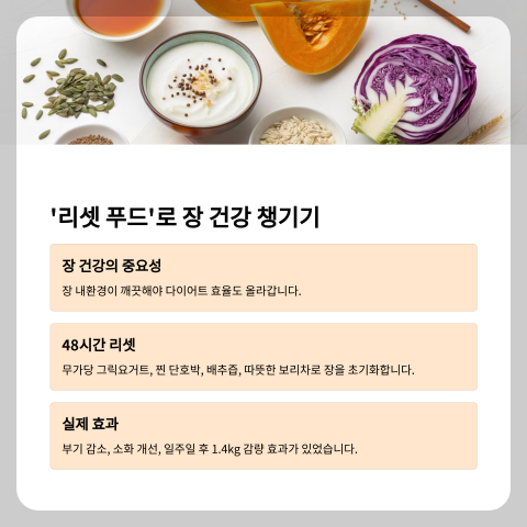 '리셋 푸드' 도전기: 다이어트보다 장 건강이 먼저