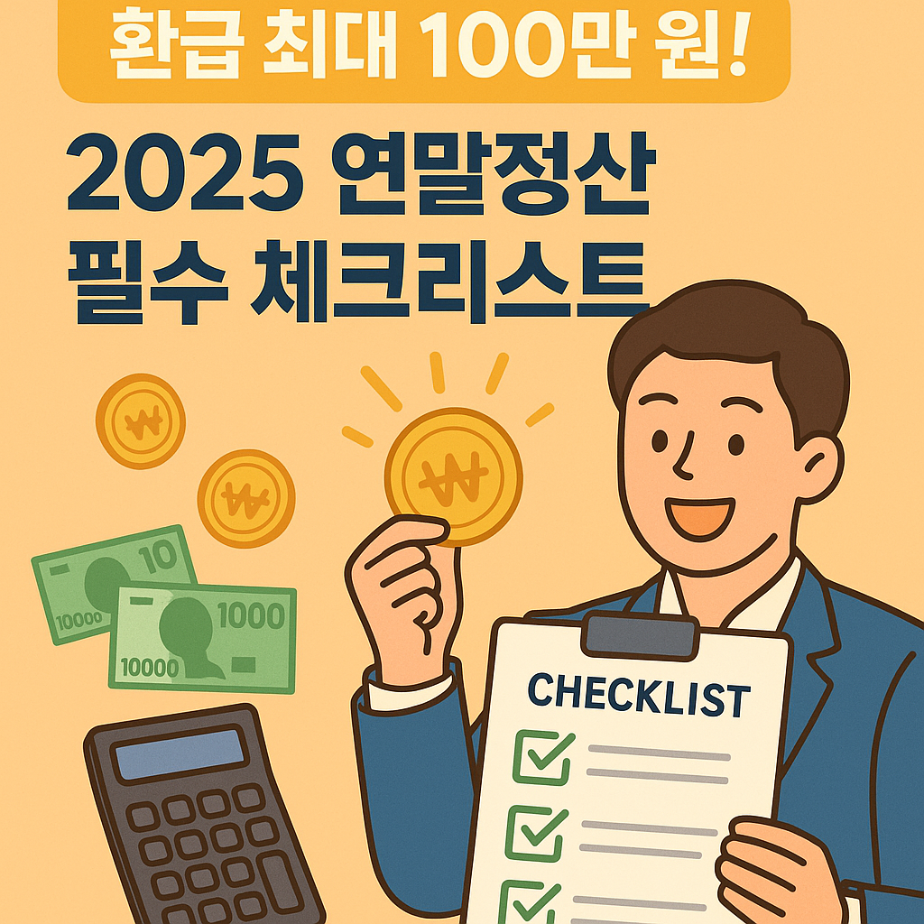 2025 연말정산 체크리스트 이거 빠지면 환급 못 받습니다!
