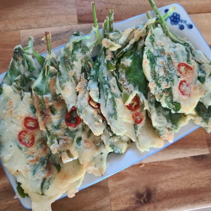 방풍나물부침개-만들기