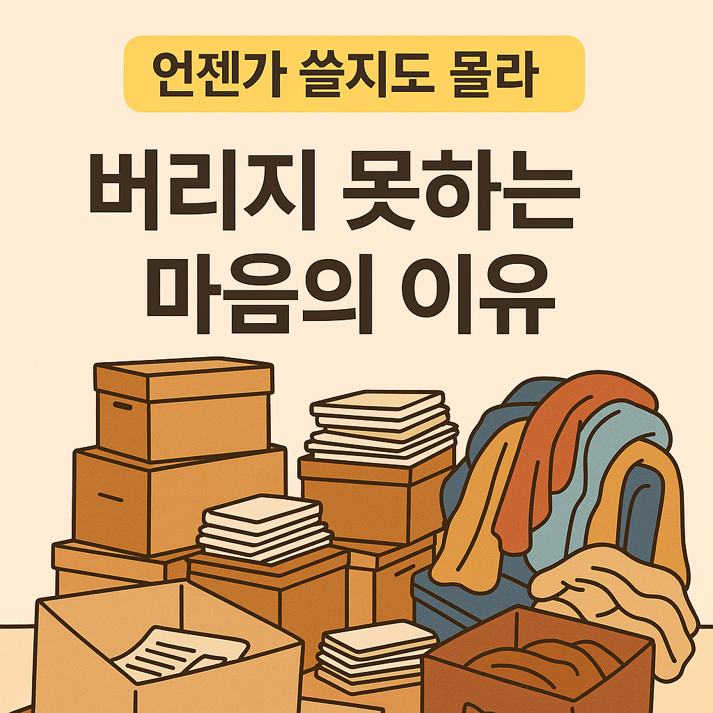 “언젠가 쓸지도 몰라” — 버리지 못하는 마음의 이유