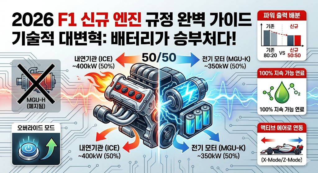 2026 F1 신규 엔진 규정 핵심 정리