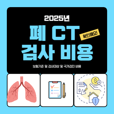 폐 CT 저선량 검사 (LDCT) 비용&middot;보험 기준 (2025)