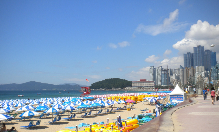부산 해운대 해수욕장 사진