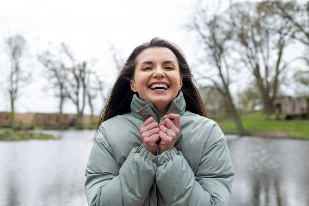 여성 패딩 사진