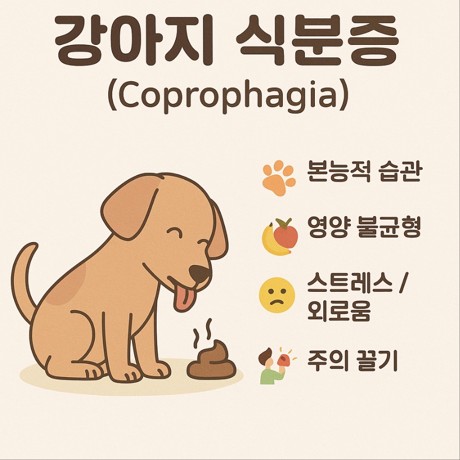 강아지 식분증 원인 5가지