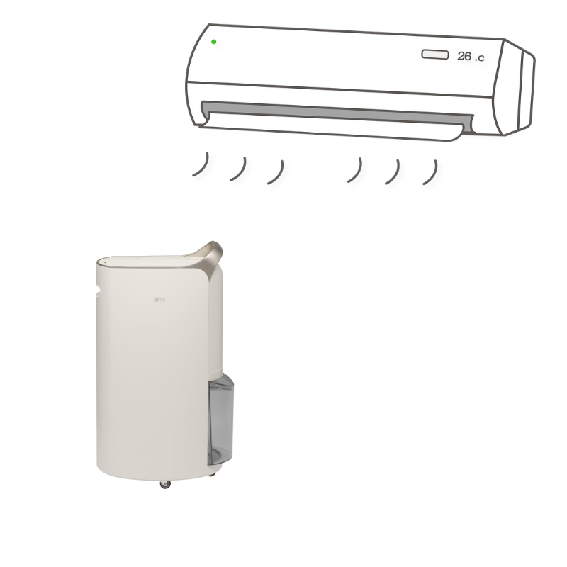 에어컨 제습기 같이