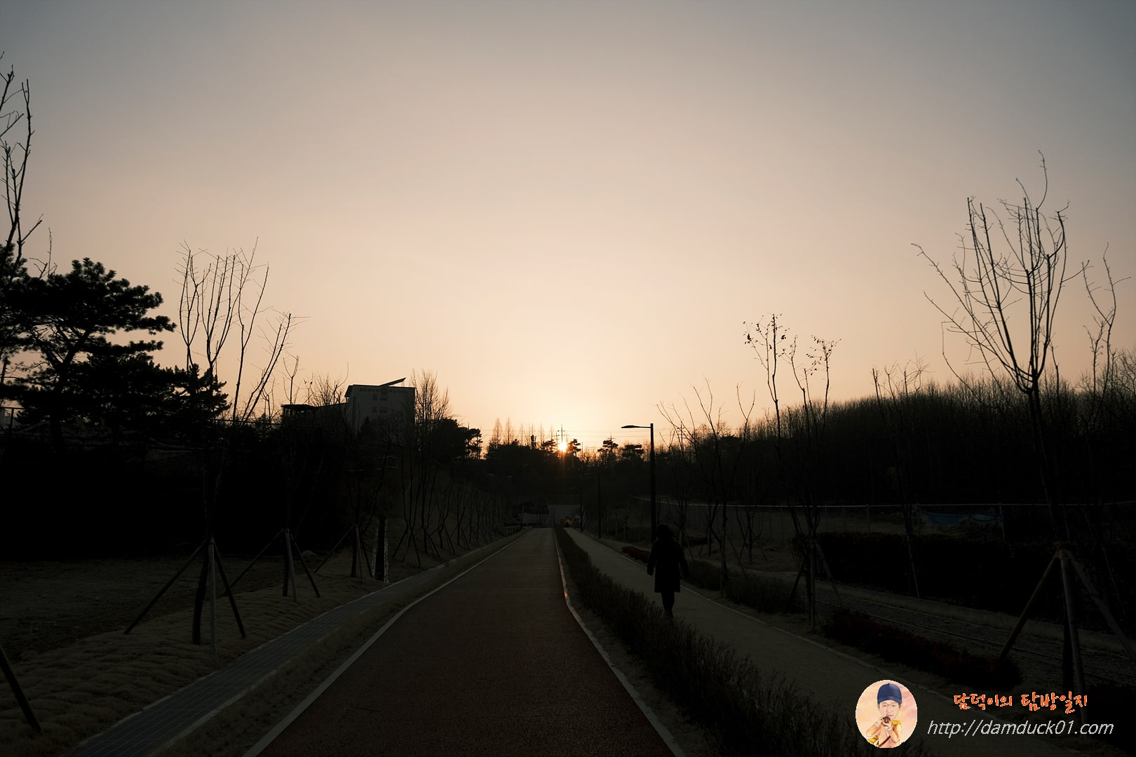 노을 지는 수인선 수영숲길