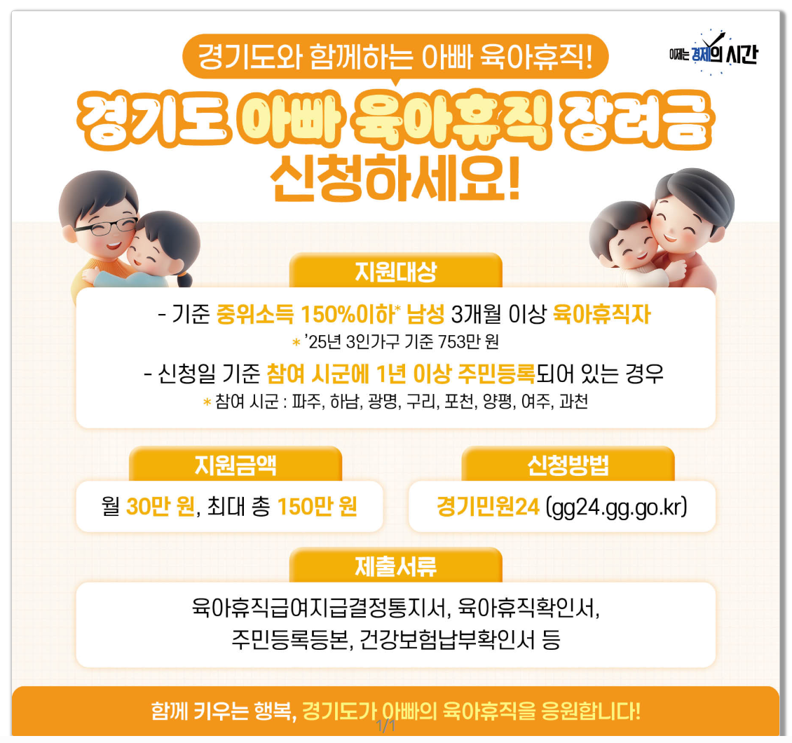 육아휴직 장려금 관련 사진