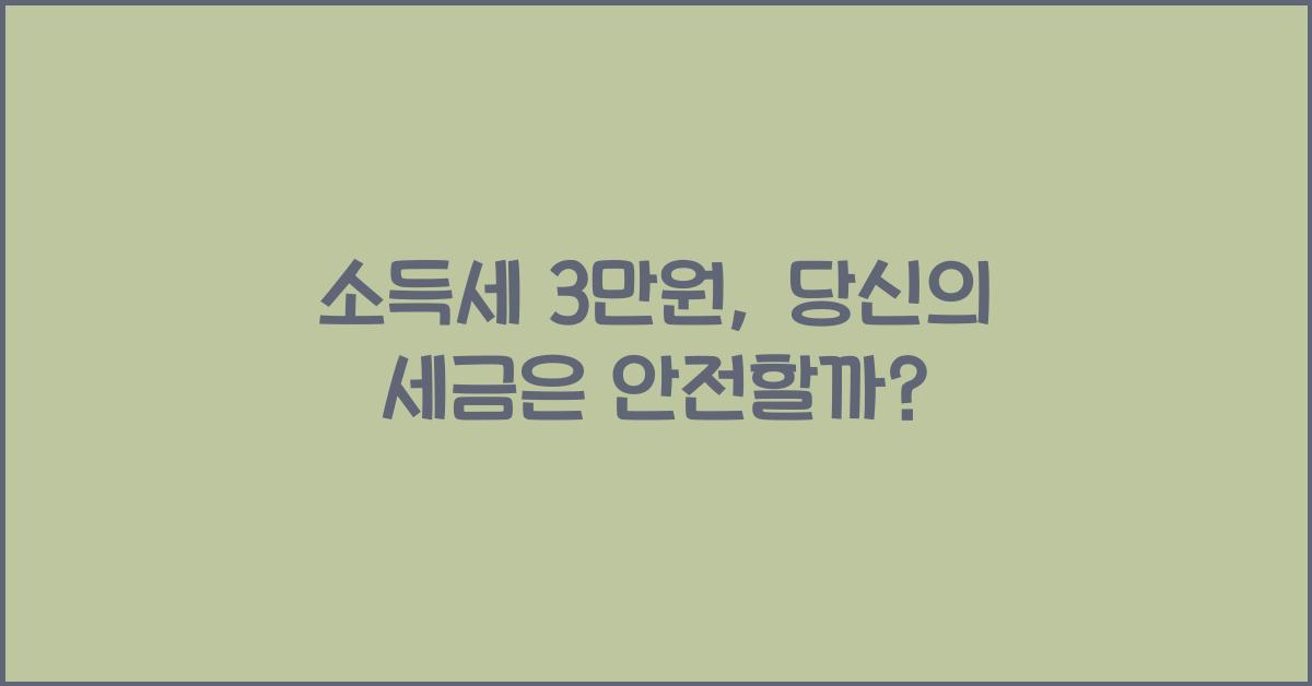 소득세 3만원