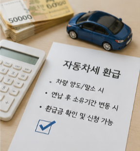  자동차세 고지서 환급 자동납부 확인