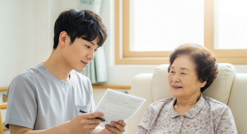 요양보호사와 체크리스트 작성