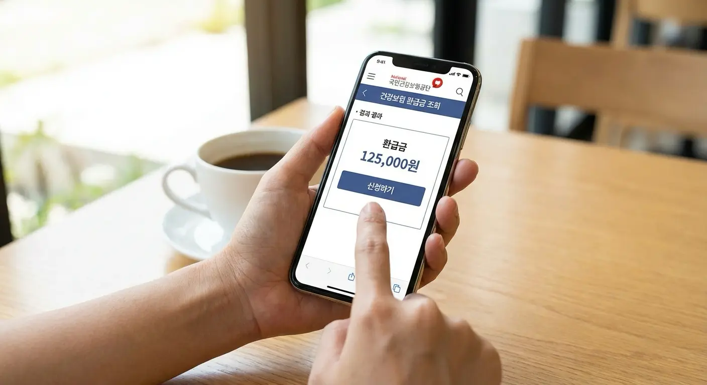 건강보험 환급금 조회 화면