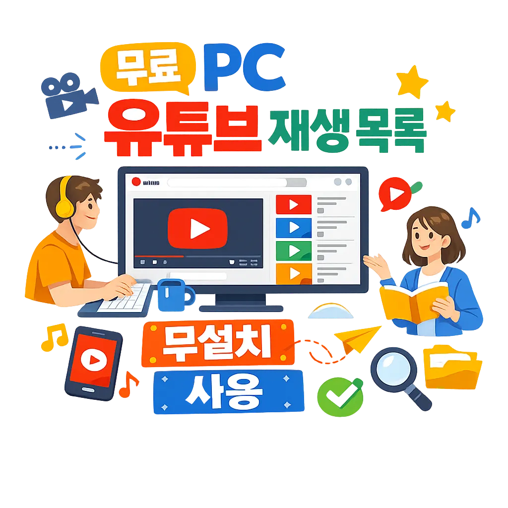 무료 PC 유튜브 재생 목록 다운로드 무설치 사용 방법