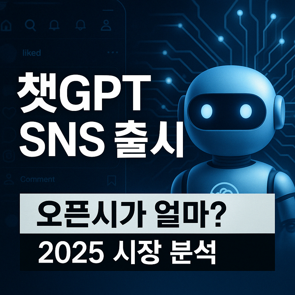챗GPT SNS 출시 텍스트 이미지