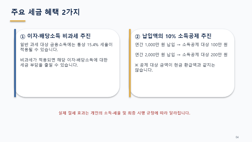 청년 isa 장점내용