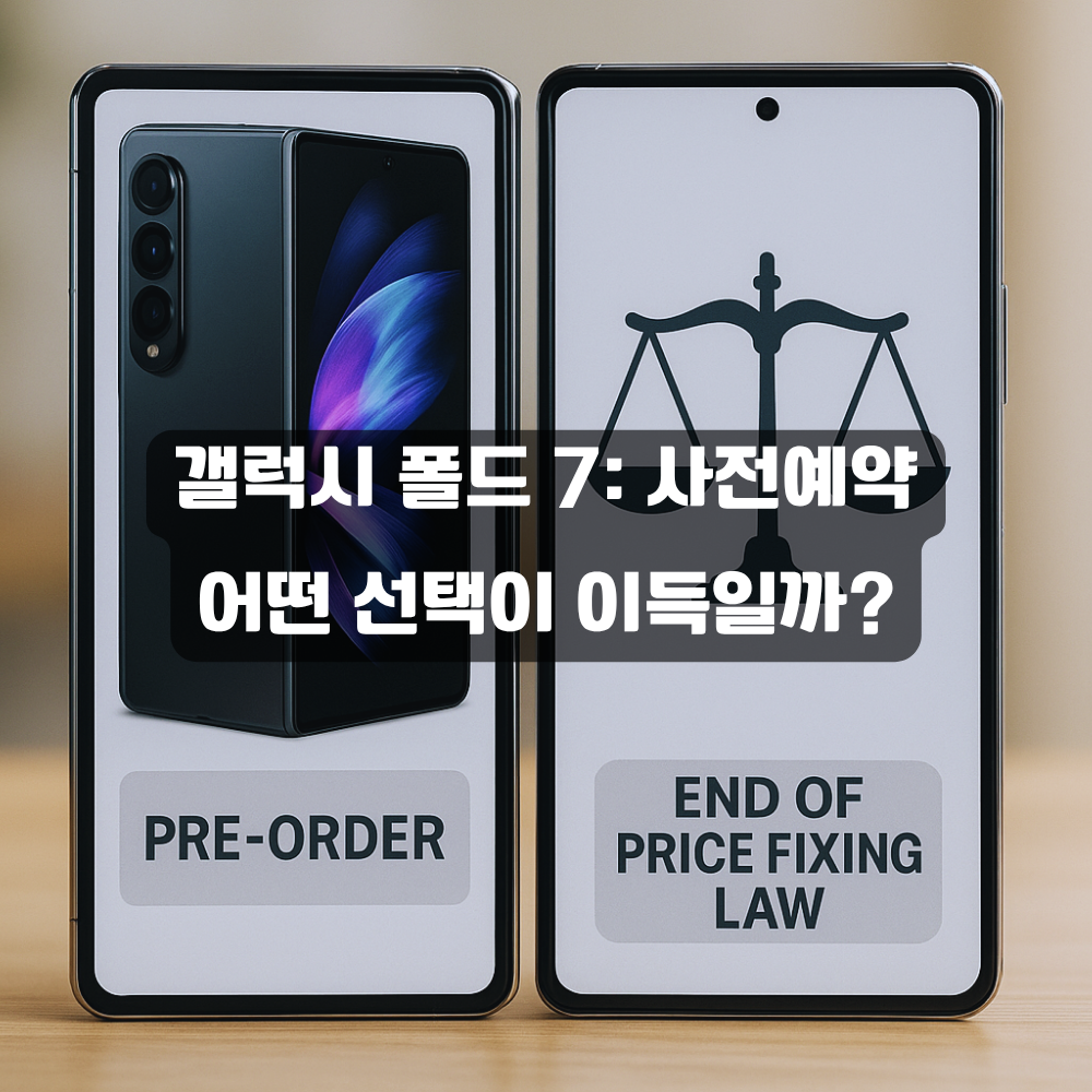 갤럭시 폴드 7: 사전예약 vs. 단통법 폐지 후, 어떤 선택이 이득일까?