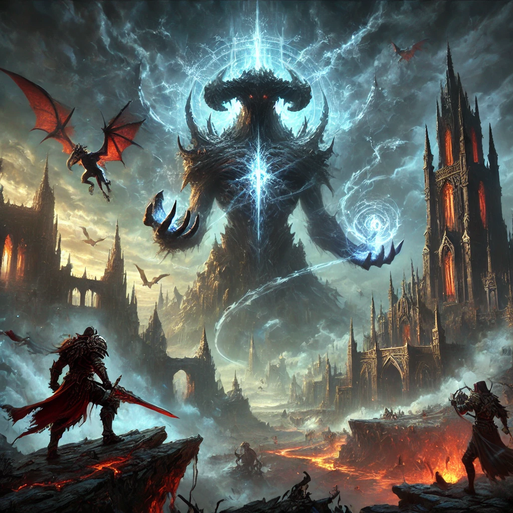 디아블로5 상상 시나리오 대표 이미지(고딕 분위기 콘셉트 아트)