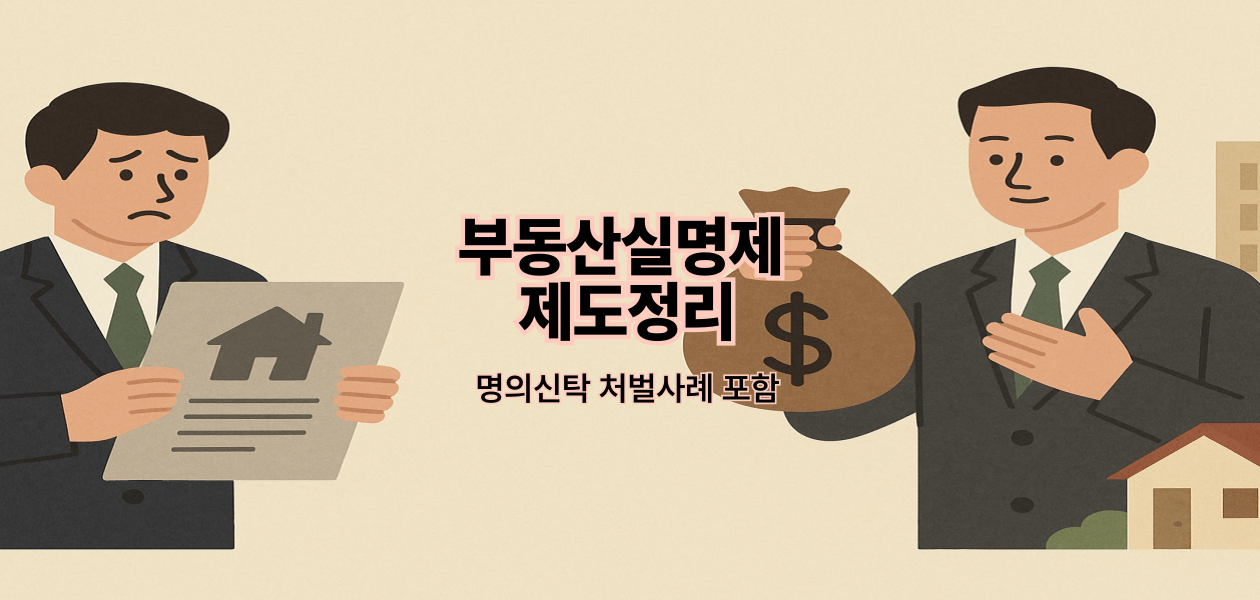 부동산실명제 제도정리｜명의신탁 처벌사례 포함