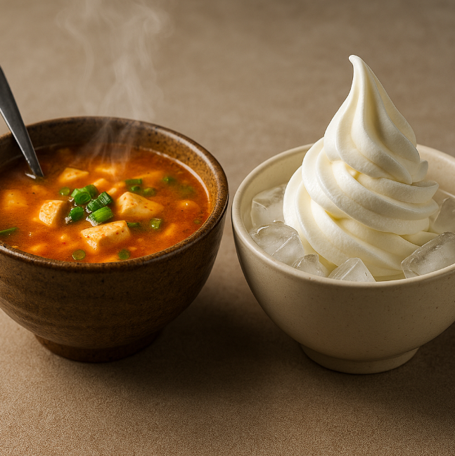 뜨거운 음식과 찬 음식