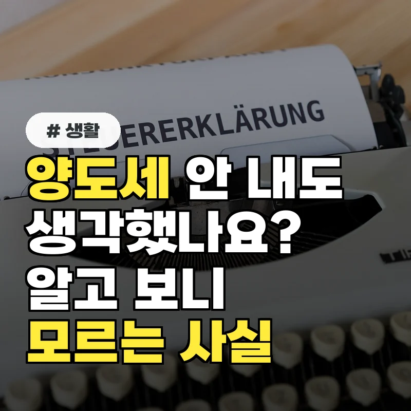 양도세 안 내도 된다고 생각했나요 알고 보니 대상자 80%가 모르는 사실
