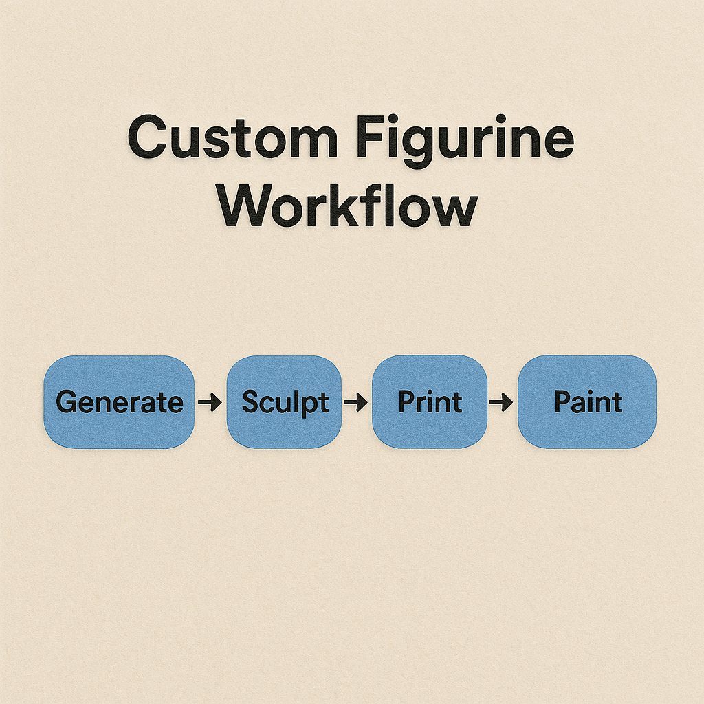 피규어 제작 과정 다이어그램