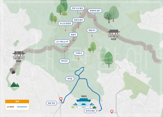 청와대 등산로 코스