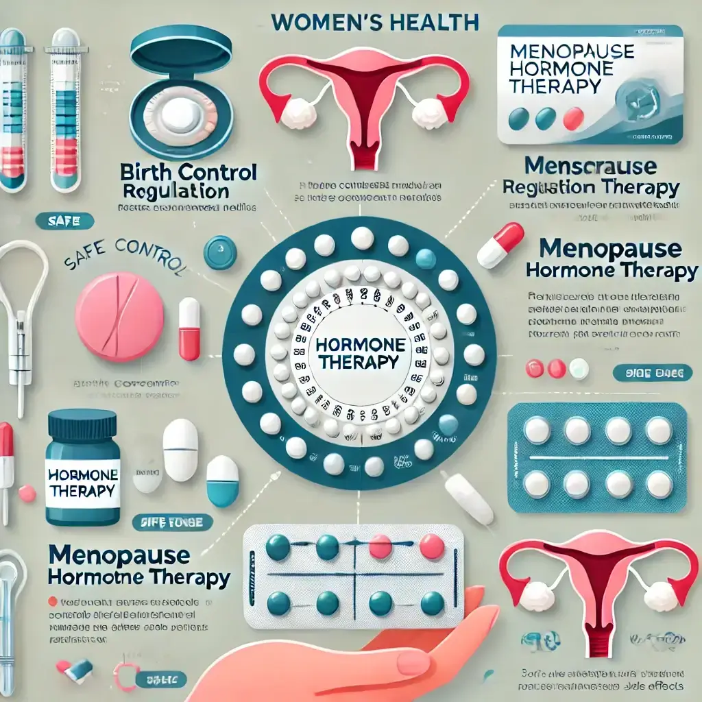 여성 건강을 위한 호르몬 치료제 (경구 피임약, 생리 조절제, 폐경기 호르몬 요법)