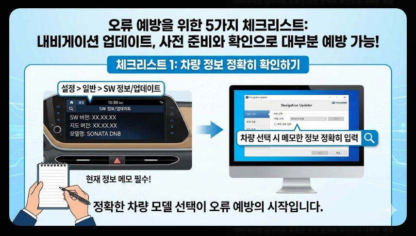 내비게이션 업데이트 오류 해결법