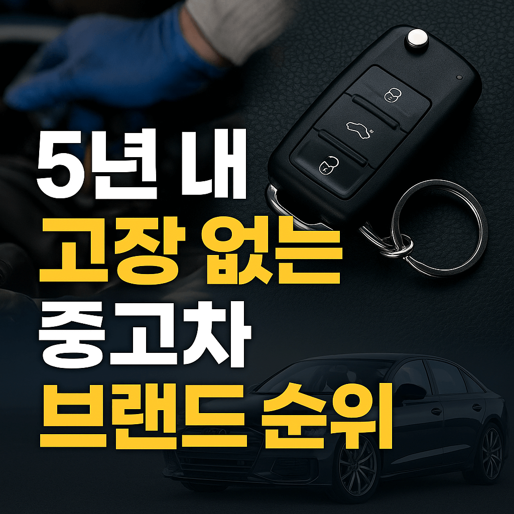 5년 내 고장 없는 중고차 브랜드 순위 TOP 5