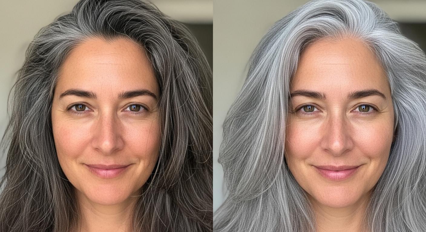 새치머리 밝은 염색약