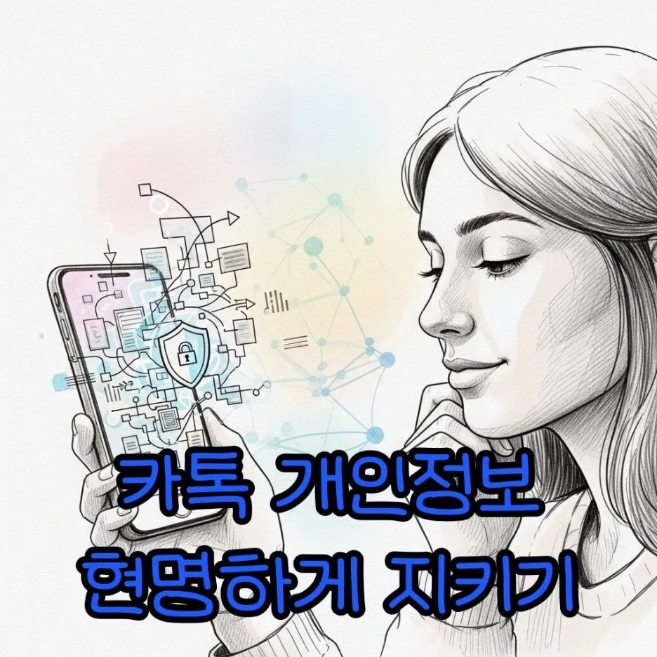 개인정보를 신중하게 관리하는 모습