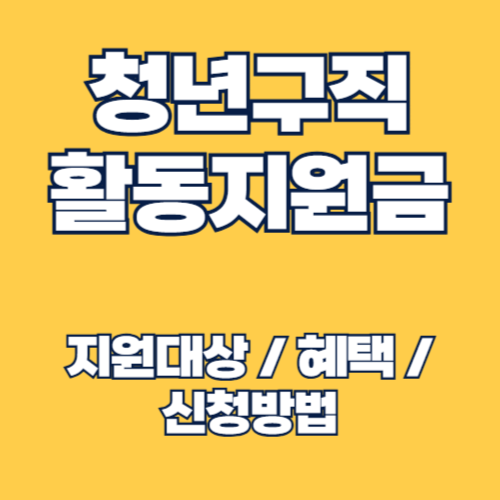 2025년 청년구직활동지원금 신청 방법 및 혜택 총정리