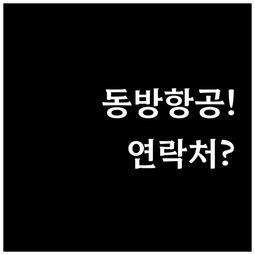 중국동방항공 연락처 총정리 한국 지사..