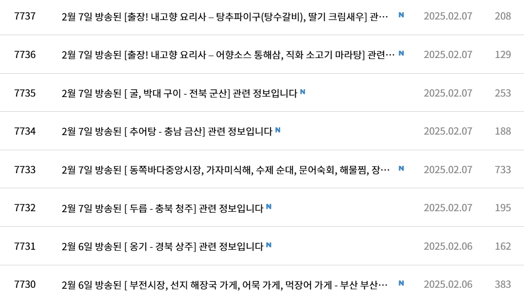 KBS 6시 내고향 누리집, 다시 보기부터 맛집 정보까지 총정리!