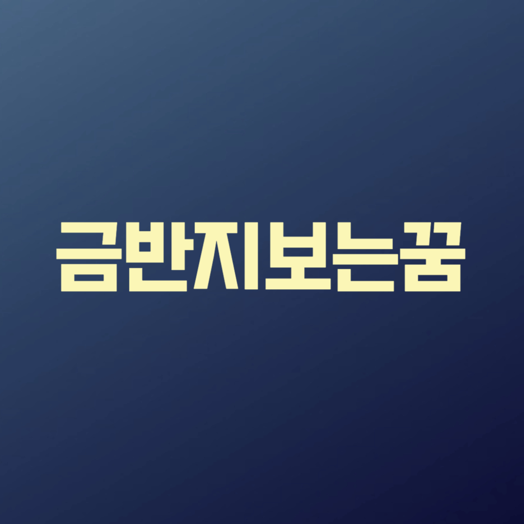 금반지보는꿈