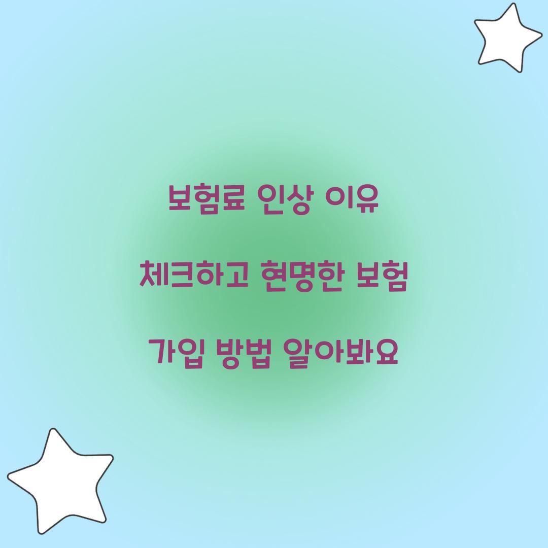 보험료 인상 이유