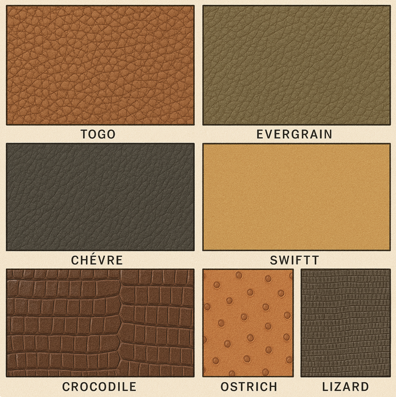 다양한 에르메스의 가죽 질감 관련 사진