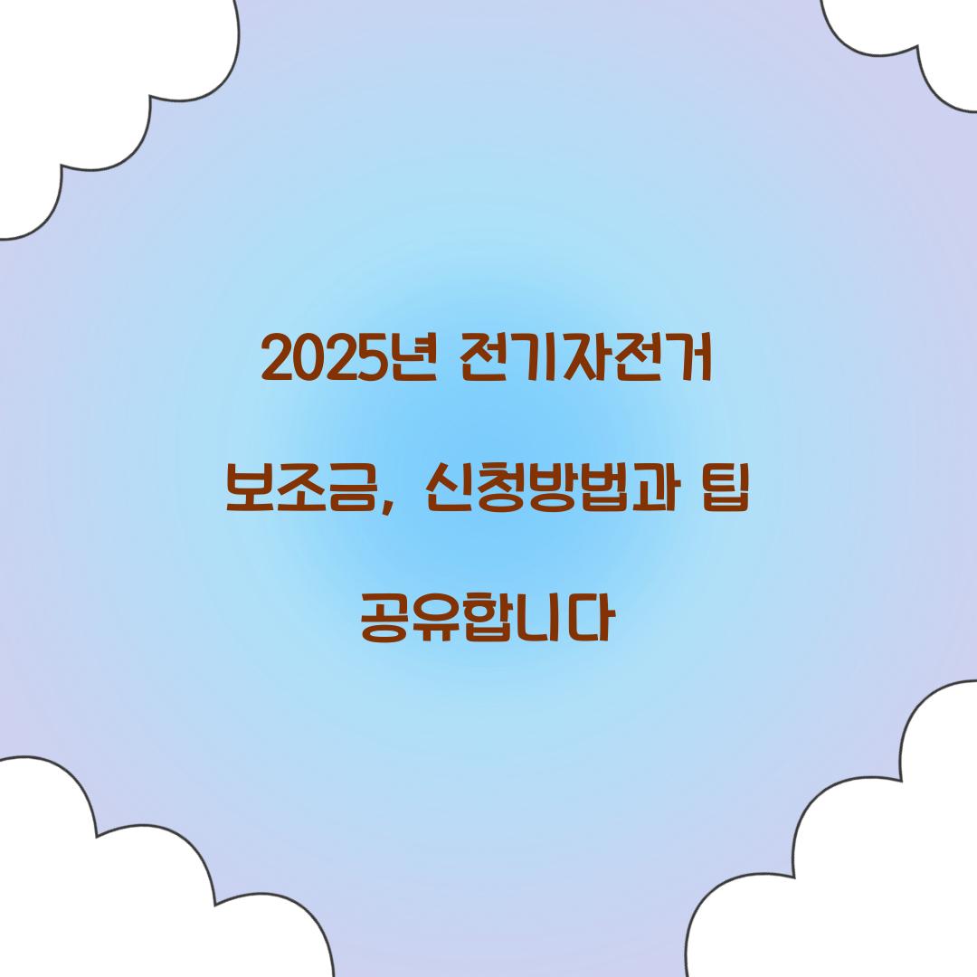 전기자전거 보조금