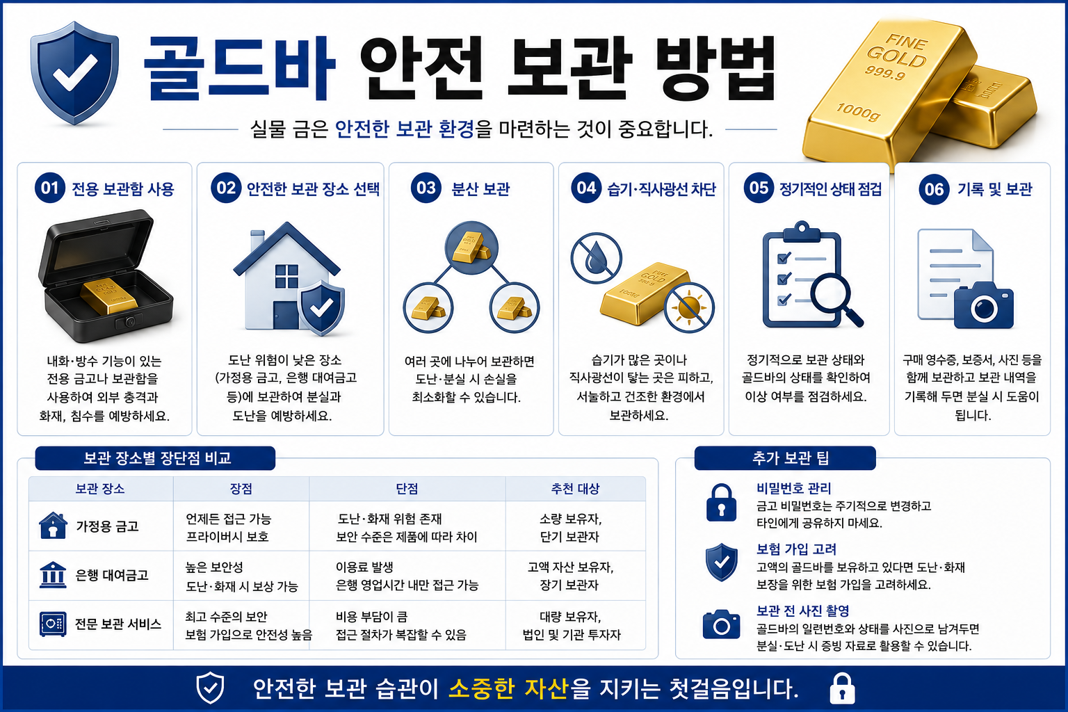 골드바 안전 보관 방법