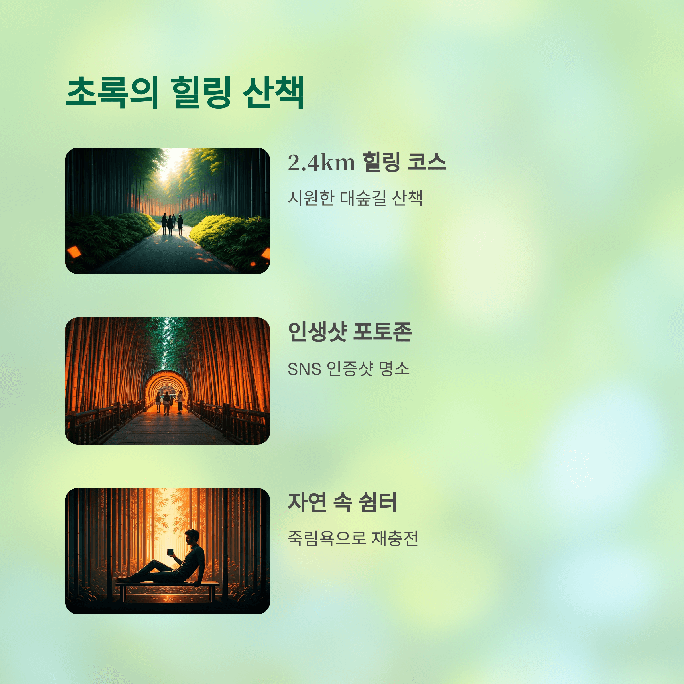 초록의 힐링 산책