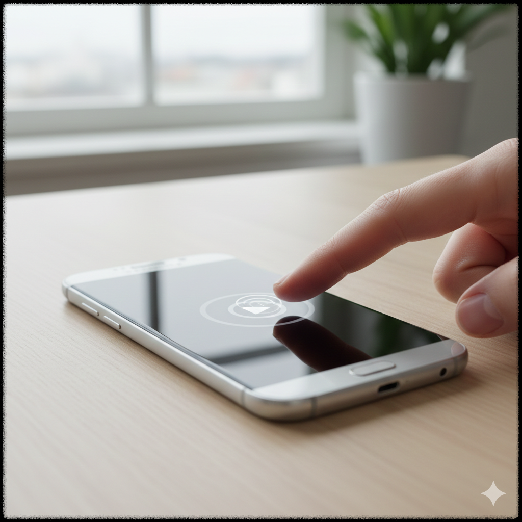 앱을 강제 종료한 뒤 다시 실행하는 모습