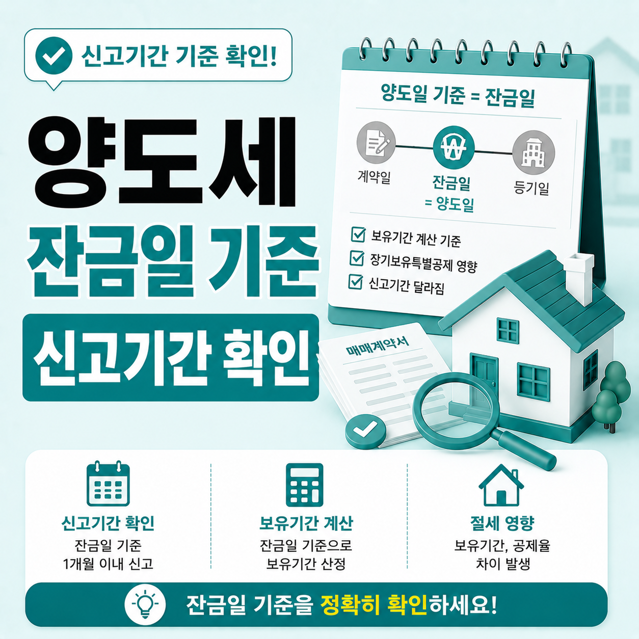양도소득세 잔금일 기준 확인 방법 안내 이미지